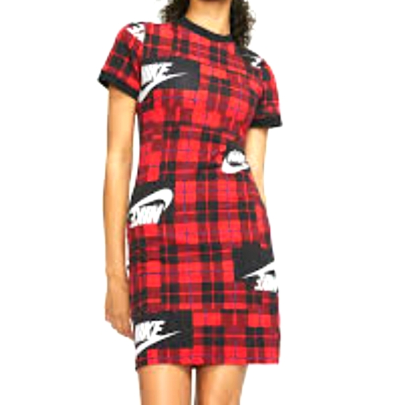 BNWT red plaid Nike dress. Buffalo plaid - Picture 2 of 6